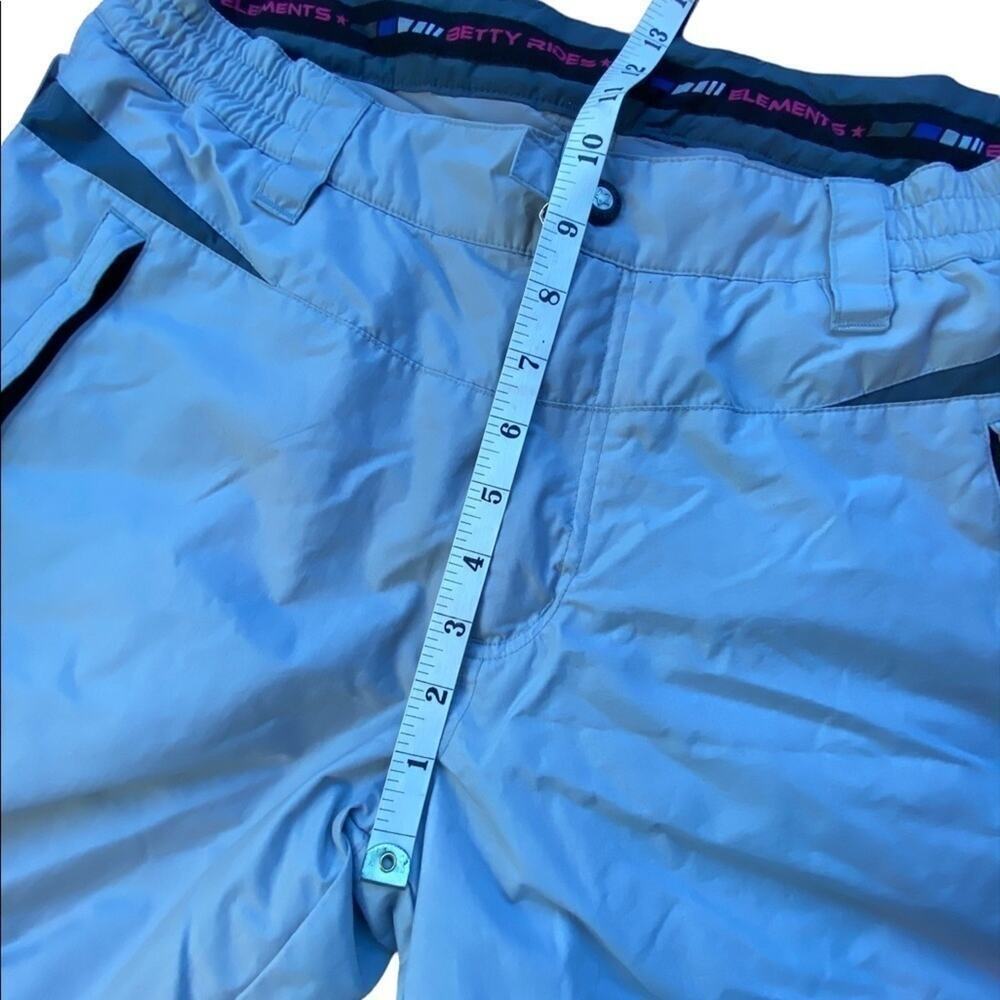 Betty Rides Elements Grey Off White Ski Snowboard Pants Women's Size Large - Picture 8 of 12